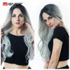 Wignee Long Hair Wavy Wigs Heat Resistant Synthetic Wig Ombre Grey/Blonde/Brown Daily/Party/Cosplay Natural Fiber Hair For Women ► Photo 3/6