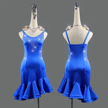 

2020 NEW Custom Made Competition Latin/Women/girls Dance Dress Rumba Skirt Ballroom Stage Costumes Tassel Cha Cha Dance Dress
