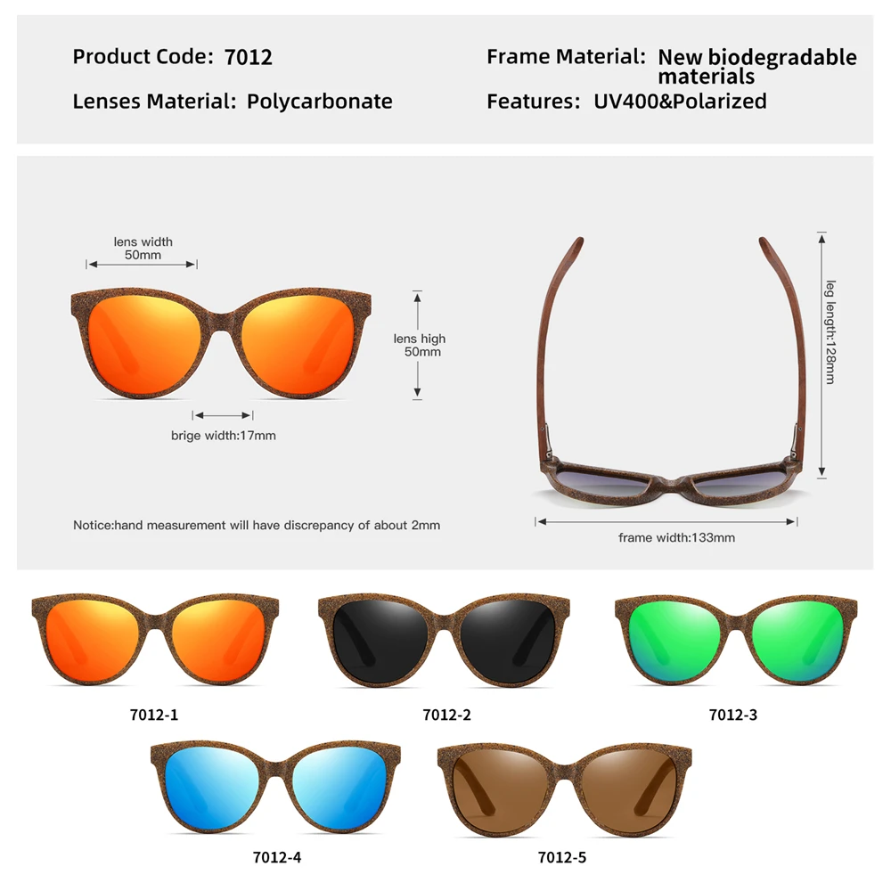XSW New Arrival Fashion Sunglasses Coffee glasses  Women Vintage Wooden Mirror Classic Vintage Suitable For Small Face UV400 3