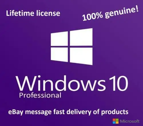 Microsoft Windows 10 Pro Professional 32/ 64bit Genuine License Key Product Code