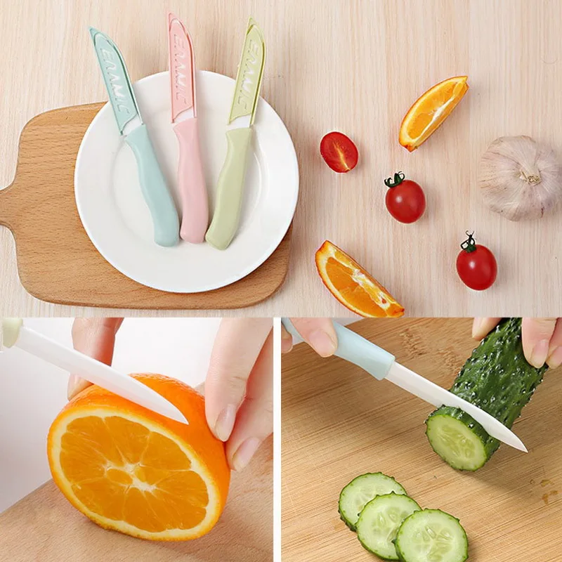 Новинка, мини Керамический нож, цветной, с 3 дюймовой ручкой, керамический нож для очистки овощей, кухонные ножи, аксессуары, домашний зеленый нож для очистки фруктов