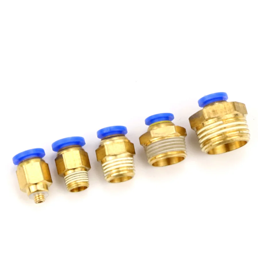 1/8 &quot1/4" 3/8 &quot1/2" BSP штекер для трубки OD 8/6/4/10 мм латунный Пневматический ПУ