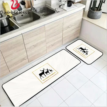 

Bubble Kiss 2020 Polyester Kitchen Mats Nordic Deer Pattern White Kitchen Mat Entrance Door Mat 40X60CM Hot Sale Floor Mat
