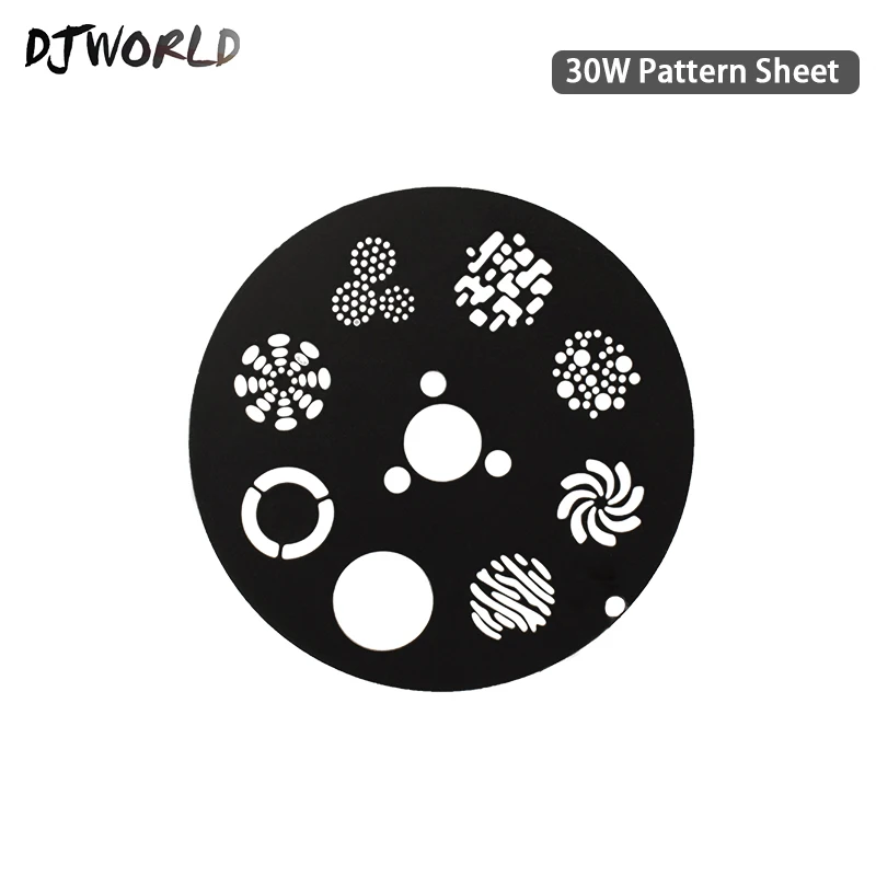 30WPatternsheet Djworld Лидер продаж Светодиодный прожектор движущийся головной свет аксессуары 90 Вт 6 призм цвет и Gobo колесо хорошо для DMX 512 сценический свет - Цвет: 30WPatternsheet