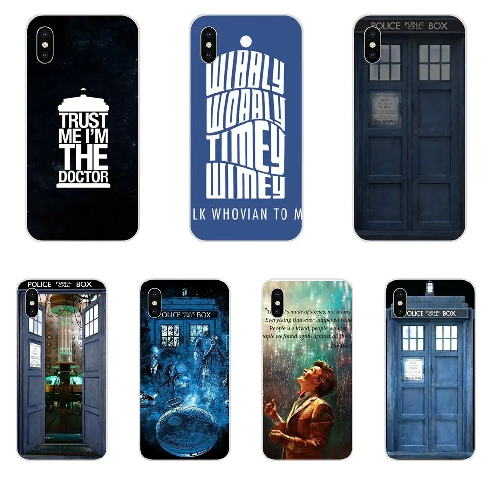 Для Apple iPhone X XS Max XR 4 4S 5 5C 5S SE 6 6S 7 8 Plus чехол для телефона силиконовый Tardis Dr Doctor Who Police