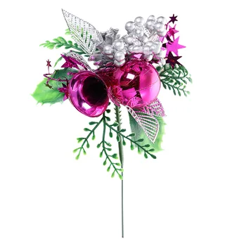 

10pcs Party Tree Ornament Fake Stems Artificial Fruit Branches Leaf Holiday Christmas Decoration Wedding Festival Lifelike DIY