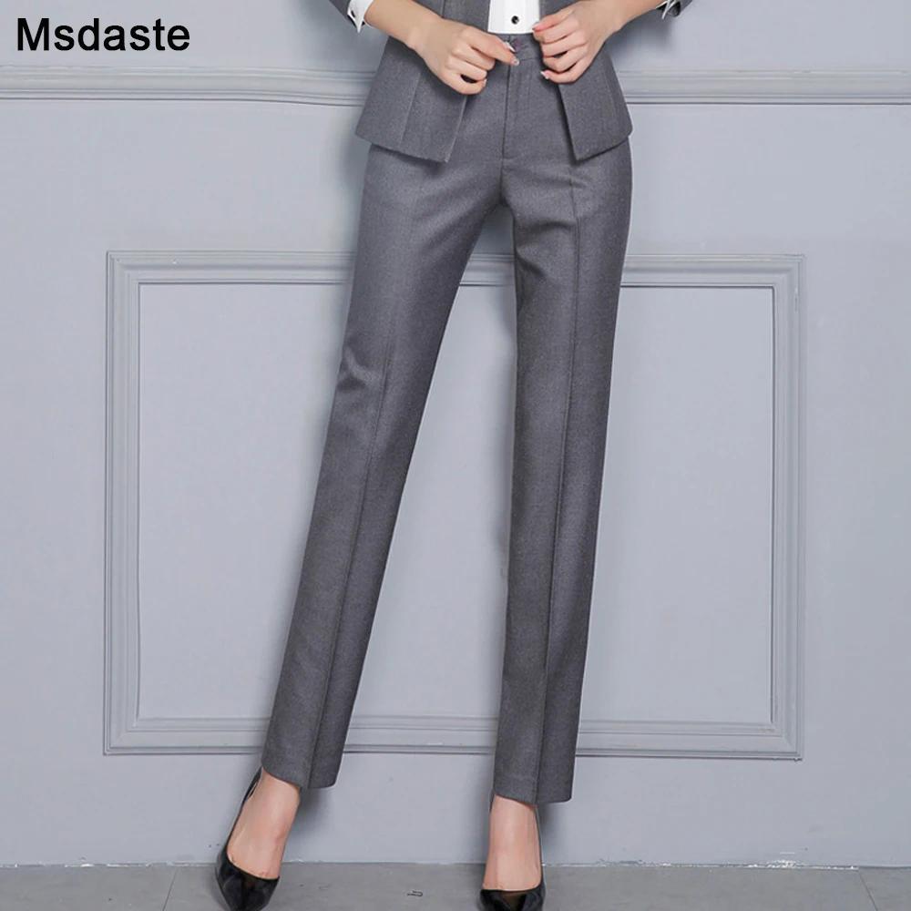 Women Formal Pants 2019 Autumn High Waist Ladies Straight Office Trousers Work wear Big Plus Size S~4XL 5XXXXXL Pantalon Femme Women Formal Pants 2019 Autumn High Waist Ladies Straight Office Trousers Work wear Big Plus Size S~4XL 5XXXXXL Pantalon Femme