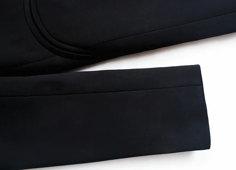 TWOTWINSTYLE черный блейзер для женщин зубчатый длинный рукав карман тонкий элегантный женский костюм Осенняя мода новая одежда