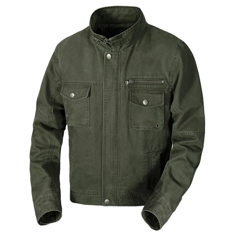 Men Plus Size 3XL Mens Jacket Large Size Casual Spring Jackets Coats Men Slim Army Green Military Jacket