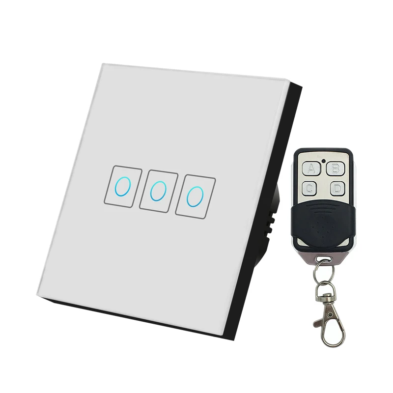 

Smart Switch 1/2/3 Gang Wireless RF Touch Wall Light Switch 220V Remote Control Switch EU Standard Smart Home Switch For Led