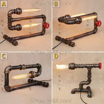 

wrought iron lamps and lanterns, innovative artistic personality novel restaurant cafe bar DIY pipe decoration lamp