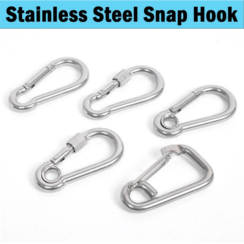 304 Stainless Steel Snap Hook Outdoor Climbing Buckles Mountaineering