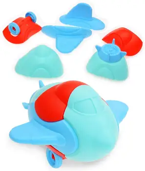 

DIY Assembled Taxiing Aircraft Model Cartoon Kids Disassembly Plane Building Blocks Model Tool Airplane Toys For Children Gifts