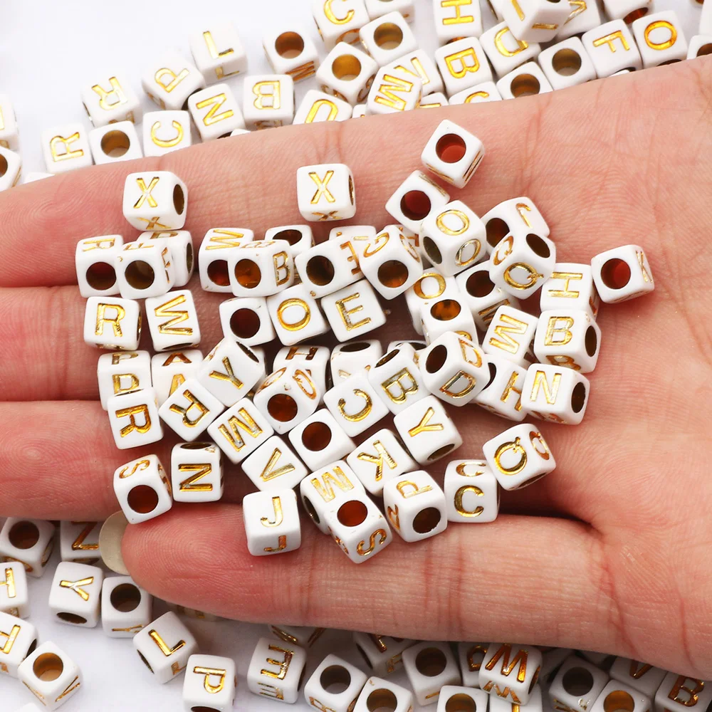 19 colors 100pcs6mm mixed letter beads square letter beads acrylic beads  DIY jewelry making bracelet necklace