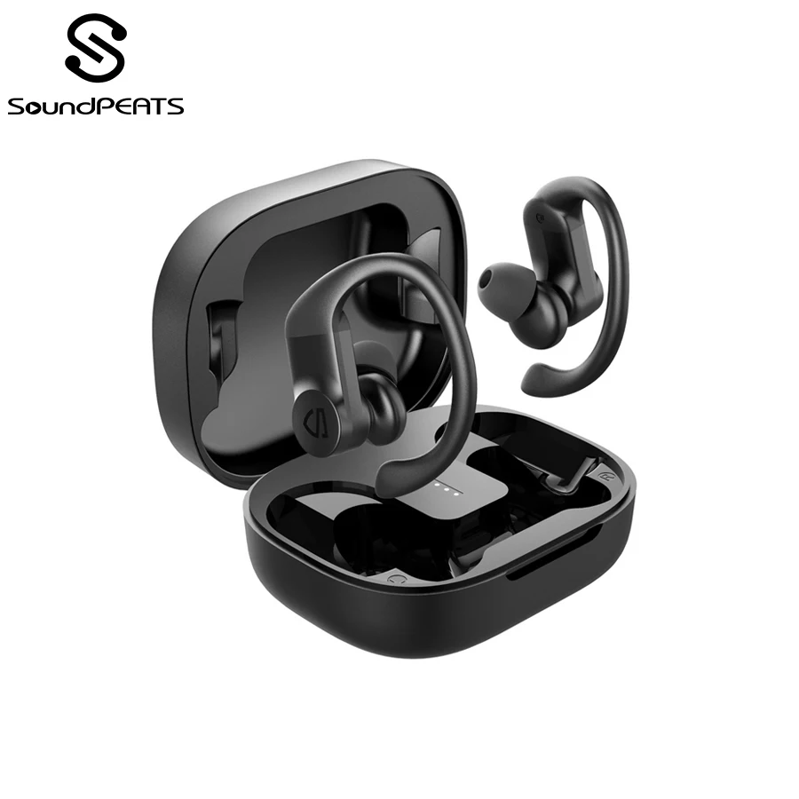 SOUNDPEATS, настоящие беспроводные наушники, накладные крючки, Bluetooth, стерео, беспроводные наушники, 13,6 мм, с сенсорным управлением, IPX7, водонепроницаемые