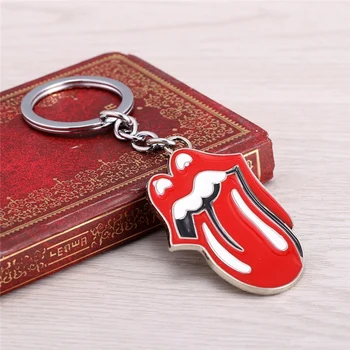 

ZXMJ Big Tongues Keychain Keyring Big Tongue Key Fob Metal Pendant Chaveiro Car accessories Holder for fans gift Hot