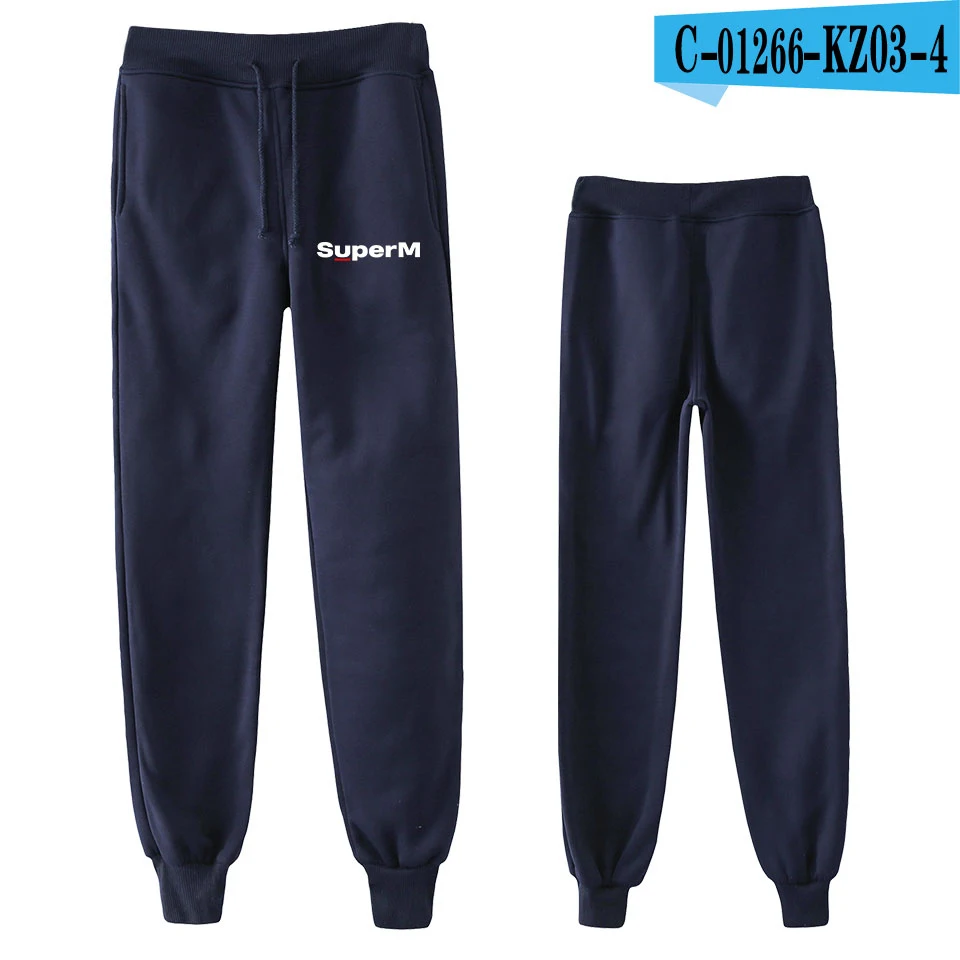 SuperM Korean Stylish Kpop Harajuku Printed Fashion Cool Jogger pant Fashion comfortable casual high quality sport trousers - Цвет: KZ03