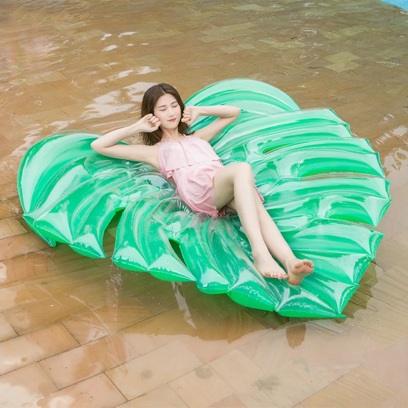 

Currently Available Supply 2019 New Style INS Green Leaves Floating Row Leaf Inflatable Floating Bed Adult Floating Deck Chair