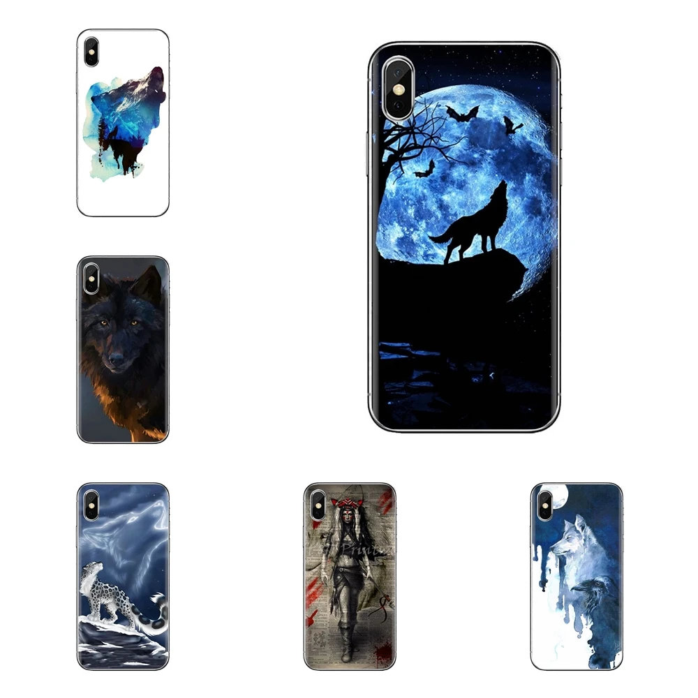 Мягкий чехол для Xiao mi 6 A1 Max x 2 5X 6X Red Note 5 5A 4X 4A A4 4 3 Plus Pro Wolf Wolves and Spirit Animal Print |