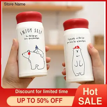 

Creative Vacuum Cup 304 Stainless Steel Cartoon Thermos Travel Water Bottles both for boys and girls Vacuum Flasks Straight Cup