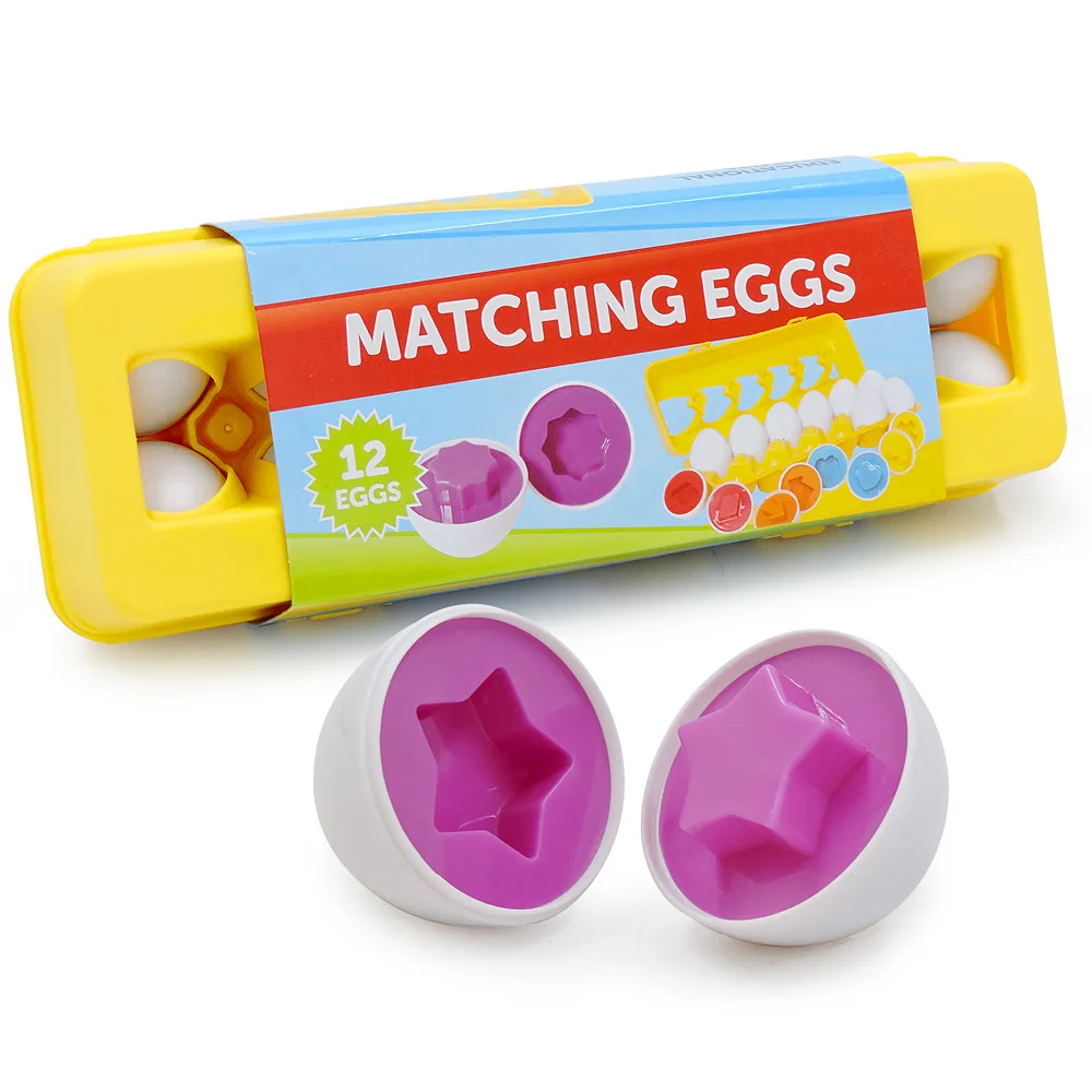 

Hot Sales Smart Matching Egg Boxed Color Shape Matching Wisdom Matching Egg Educational Toy