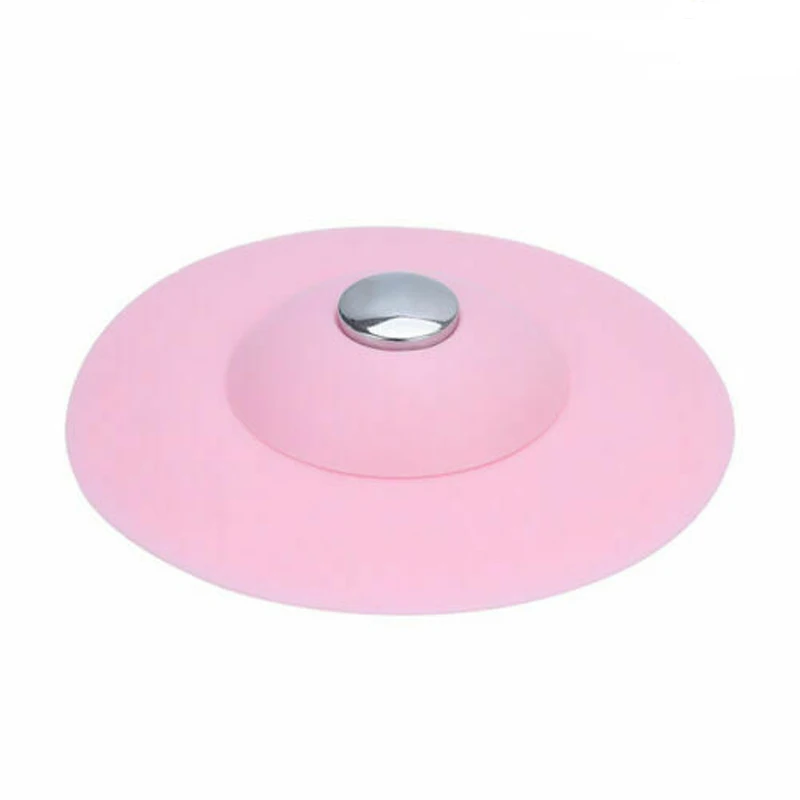 В американском стиле, имеется на силиконовая раковина волос сетка-фильтр для сливного отверстия Ванная комната Кухня милые дезодорант фиксаторы уход за кожей лица - Цвет: Розовый