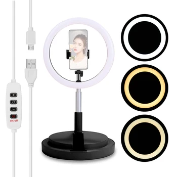 

Mini led ring light 290mm USB Interface Dimmable LED Selfie Light Photography Video Lamp W/ Phone Clip for Makeup Live streaming