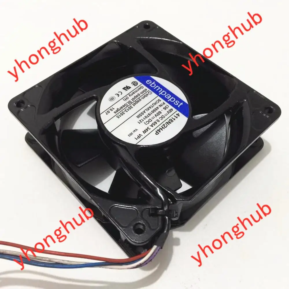 ЭБМ ПАПСТ 4118N/2H4P постоянного тока 48В 34 Вт 4-провод 120x120x38mm вентилятор охладителя сервера