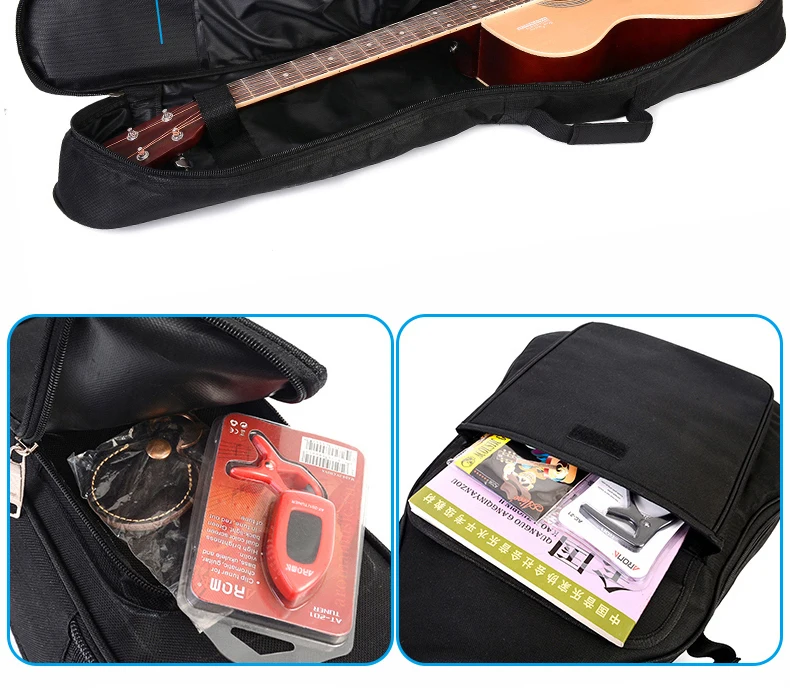 Oxford Fabric Guitar Case Gig Bag Double Straps Pad 7mm Cotton Thickening Soft Waterproof