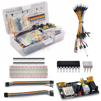 

High Quality Electronic Component Kits Set Base Fun Kit Bundle with Resistor Capacitor LED Light Potentiometer Wholesales