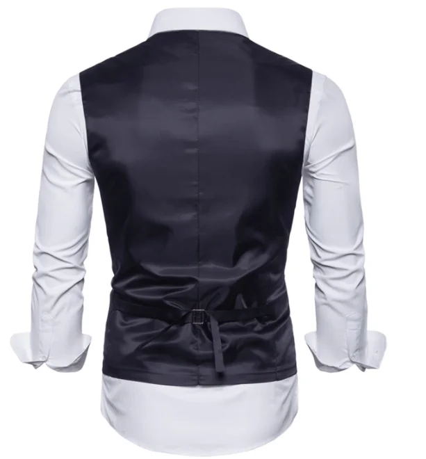 Классическая мужская костюмная жилетка в полоску Размер s m l xl XX свободный и удобный мужской жилет уникальный костюм воротник