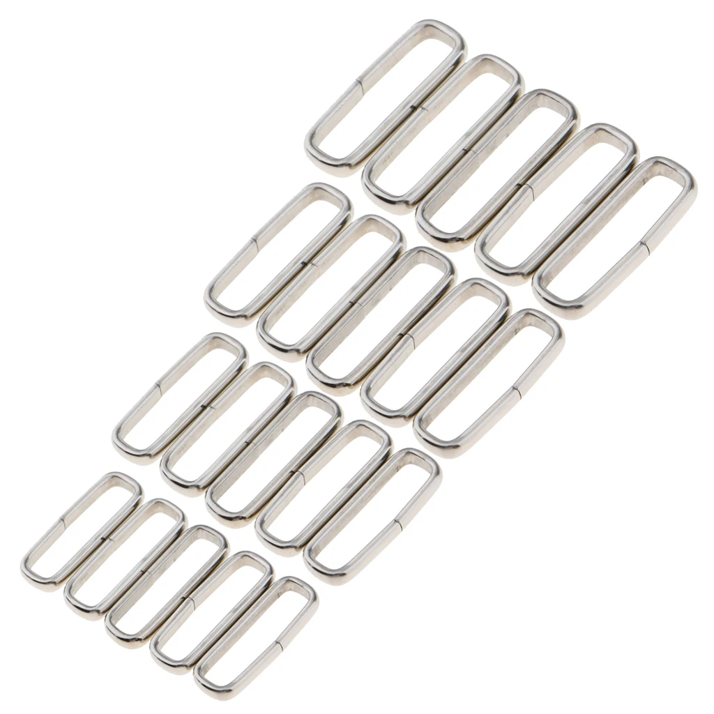 20pcs DIY Watch Strap Retainer Ring Loop Holder Buckle 18mm-24mm