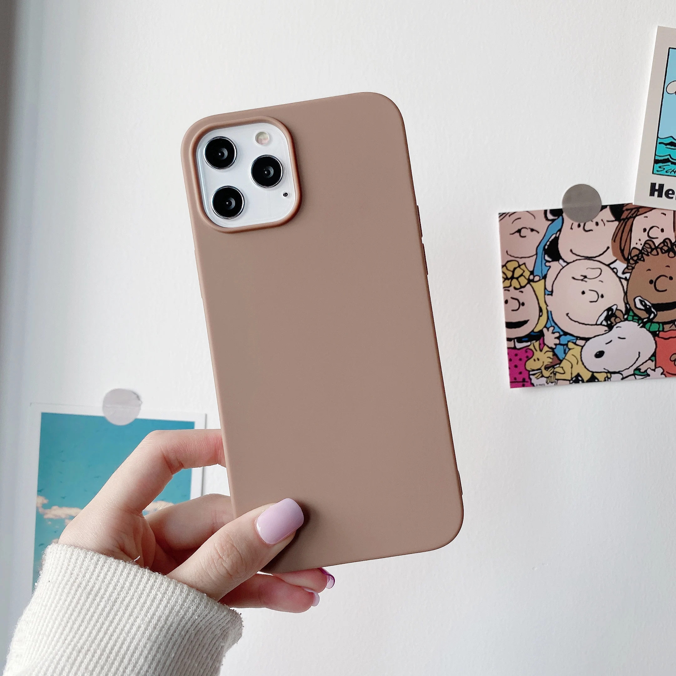 Cute Candy Colors Soft TPU Case Cover For iPhone 12 MINI 11 Pro 6 7 8 Plus X Xr XS Max Capas Ultra Thin Cheap Xmas Gift