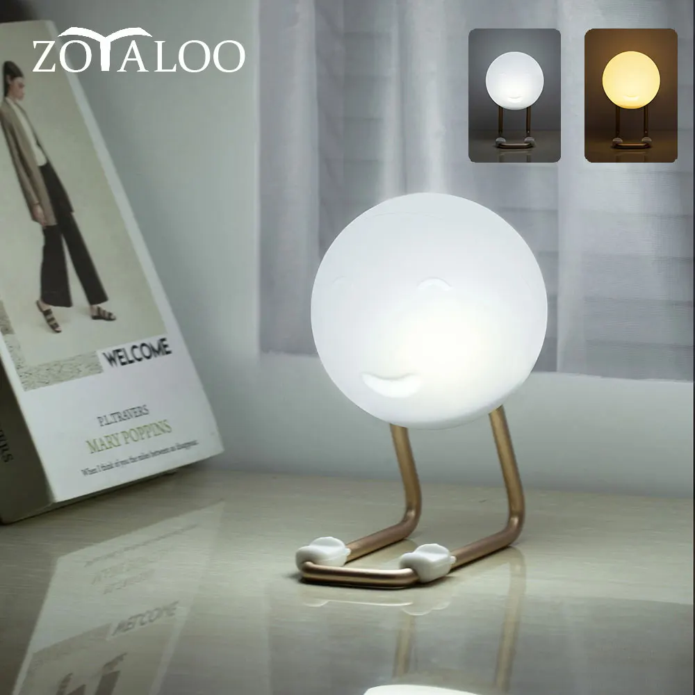 

Stepless Adjustment LED Night Light Touch Sensor 2 Colors USB Charging Silicone Desk Bedside Sleeping Lamp Phone Holder Light