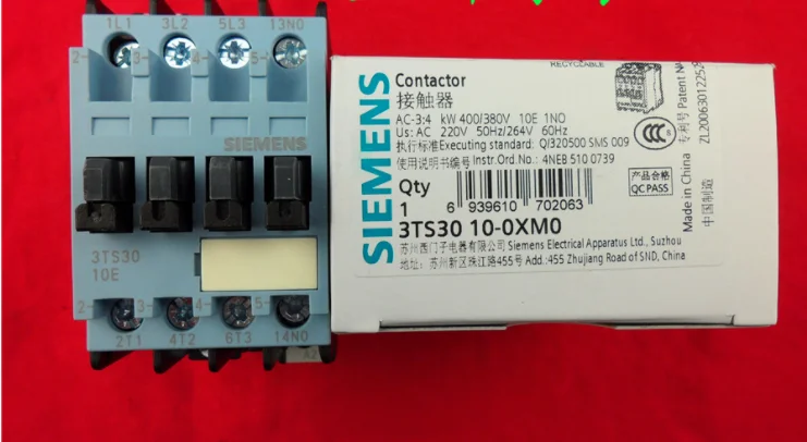 Details about   &LL 1Pc Siemens  3TS3110-0XM0  3TS3110-0X  12A  220V Ac contact New 