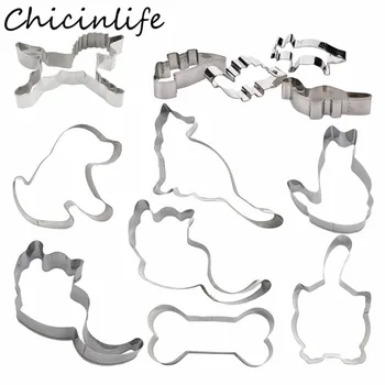 

Chicinlife 1Pcs Unicorn Dog Cat Dinosaur Horse Cookies Cutter Mold Birthday Party Biscuit Pastry Baking Mould Pet Party Supplies