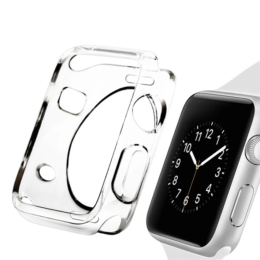 All-around Soft Case For Apple watch Case 38mm 42mm Transparent  Protector bumper frame for iwatch Series 3 2 1 Accessories