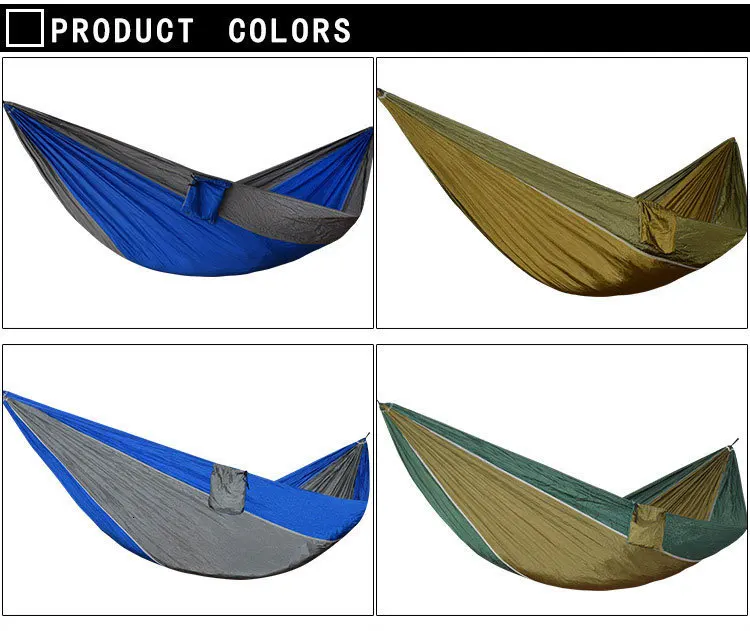 Backpacking Survival Camping Hammock Easy To Set Up Portable Parachute Nylon Hamak For Outdoor Travel Playing Hanging Hamac Bed