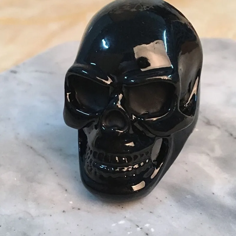 

2019 Vintage Punk Skull Ring Men Jewelry Black Ring Men Ghost Halloween Party Rings Mens Hip Hop Rock Fashion Rings Mens Gifts
