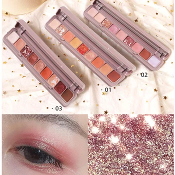 

HUDAMOJI mashed potato 9 color keyboard eyeshadow pallete disc glitter portable waterproof eye shadow makeup pallete sombraTSLM1