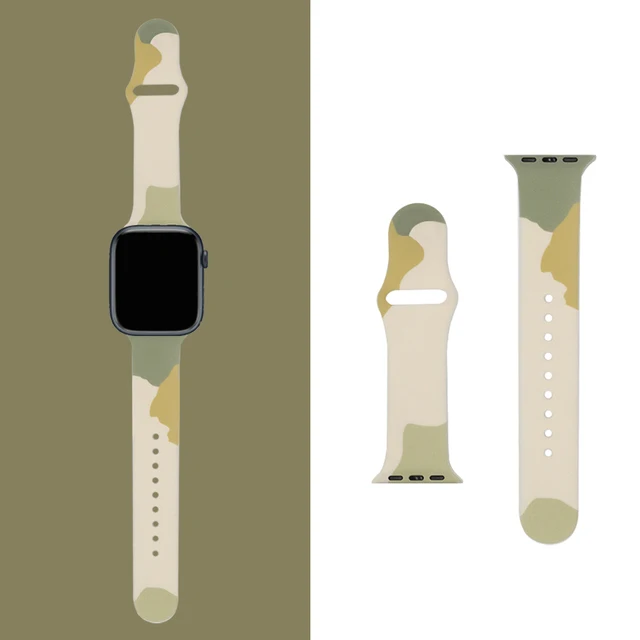 Silicone Strap For Apple Watch band Series Se 6 5 4 3 2 1 38mm 42mm 44mm 40mm Smart Bracelet Sport Watchband iWatch 7 45mm 41mm -293