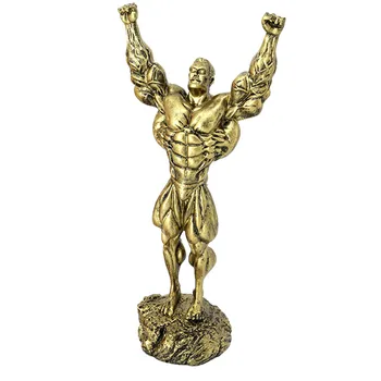 

EUROPEAN HERCULES BODYBUILDER MUSCULAR MEN STATUE ABSTRACT FIGURE ARTS SCULPTURE RESIN ART&CRAFT HOME DECORATION GYM R2874