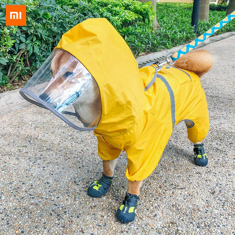 Xiaomi Landor font b Pet b font Dog raincoat four legged waterproof font b pet b