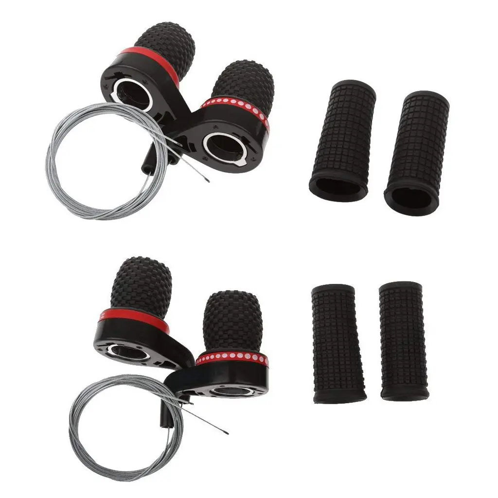 1 Pair Universal Shifter for MTB Road Bike Torsion Handlebar Grip Gear Speed Shifter