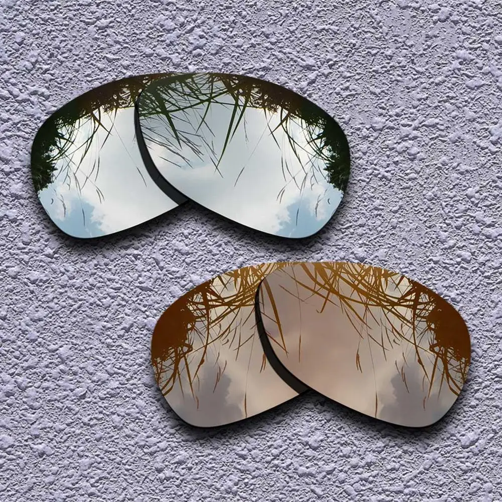 Silver-Brown 2 пары Поляризованные замена линз для Oakley Перекрестия 2012 Солнцезащитные очки-несколько вариантов - Цвет линз: Silver-Brown