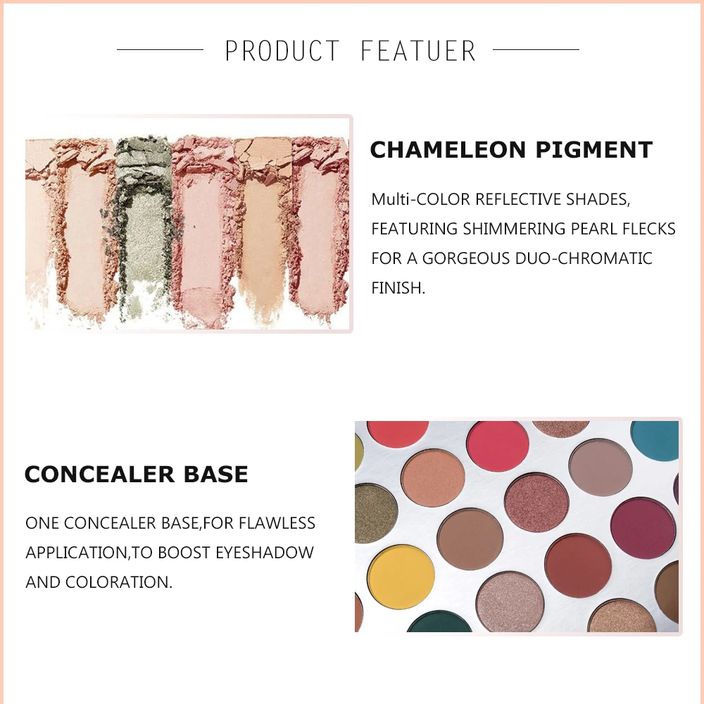 Beauty Glazed 36 Colors Your Shades Makeup Eyeshadow Pallete Highlighter Shimmer Make up Pigment Eye Shadow Palette Cosmetics