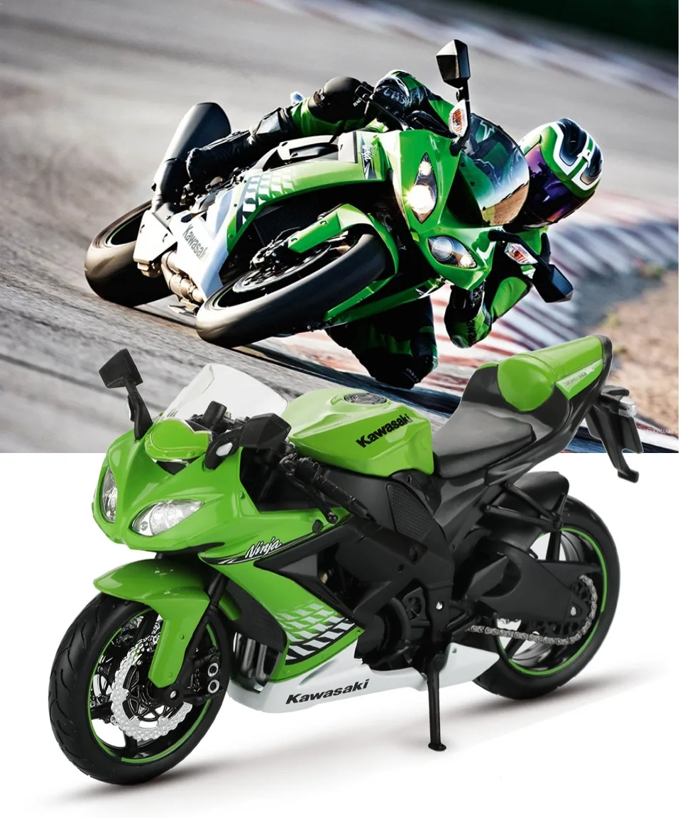 Модель мотоцикла Maisto из 1:12 сплава, игрушечный ZX-10R 2010, гоночный мотоцикл, велосипедные модели, игрушки для детей и взрослых
