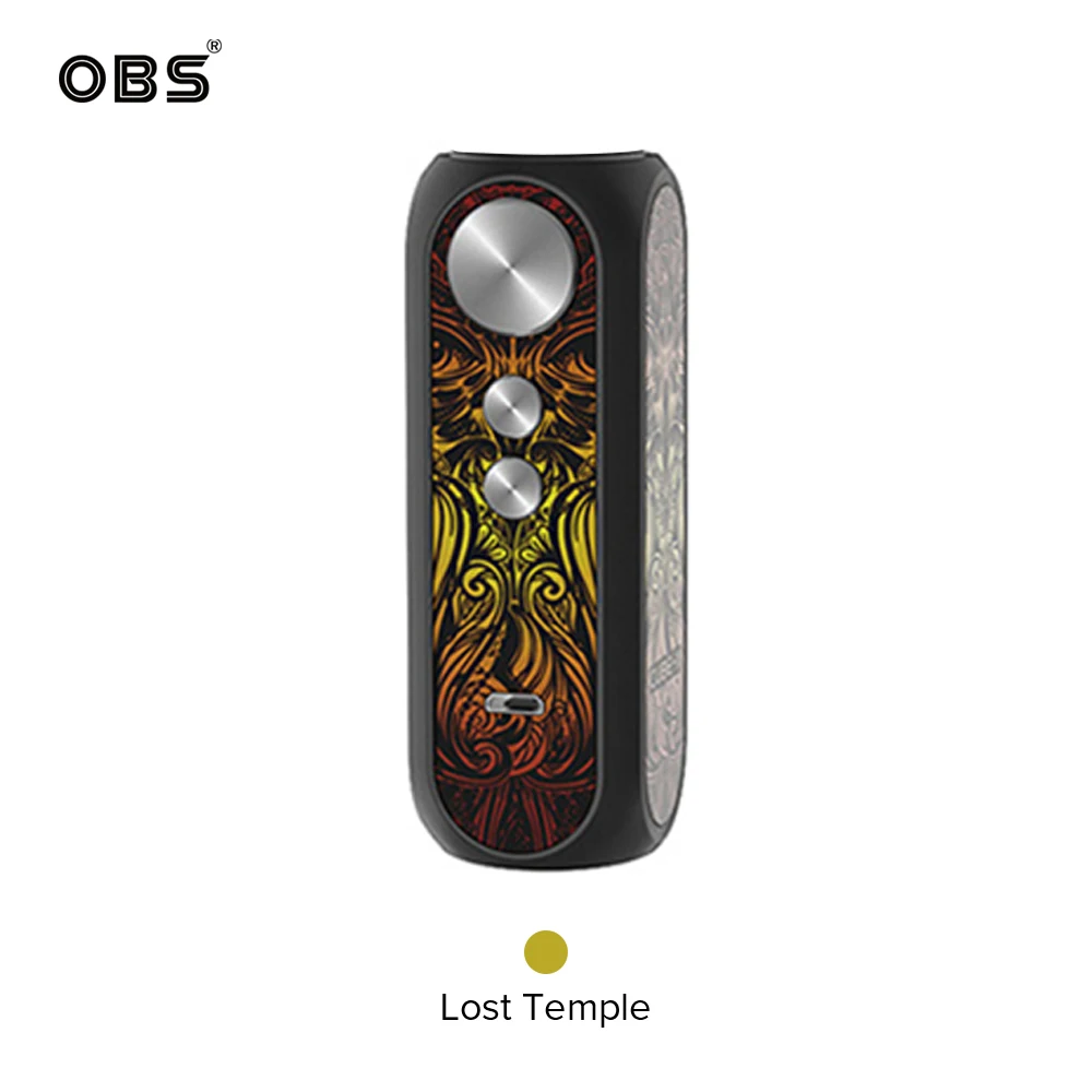 OBS Cube X Mod Питание от одной батареи 18650 80 Вт Vape мод электронная сигарета коробка Vape Obs куб мод - Цвет: Lost Temple