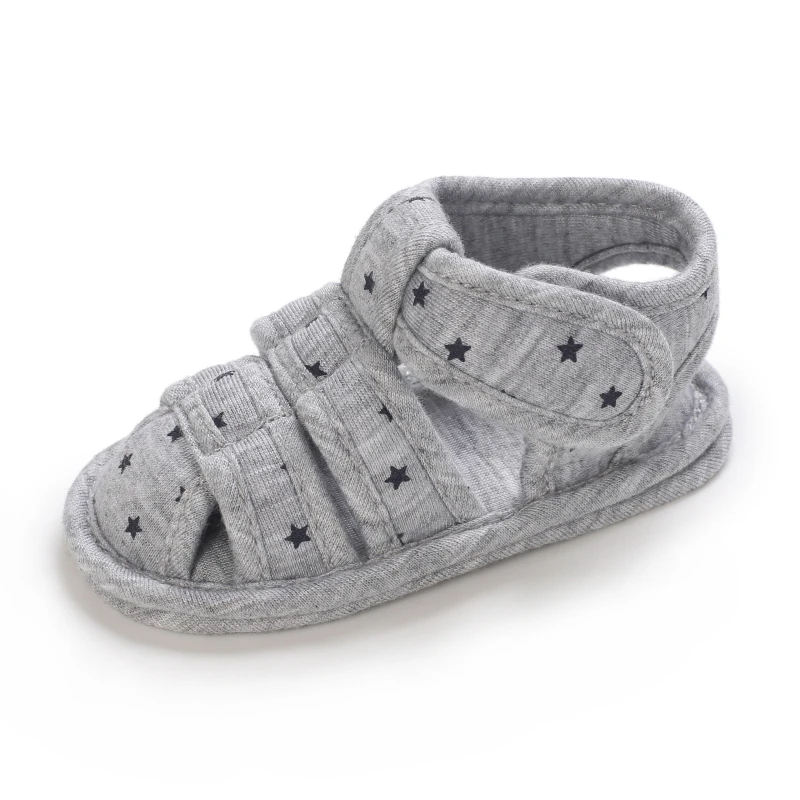 2021 NEW 0-18Months Kids Newborn Baby Boys Fashion Summer Soft Crib Shoes First Walker Anti Slip Sandals Shoes Soft Sole