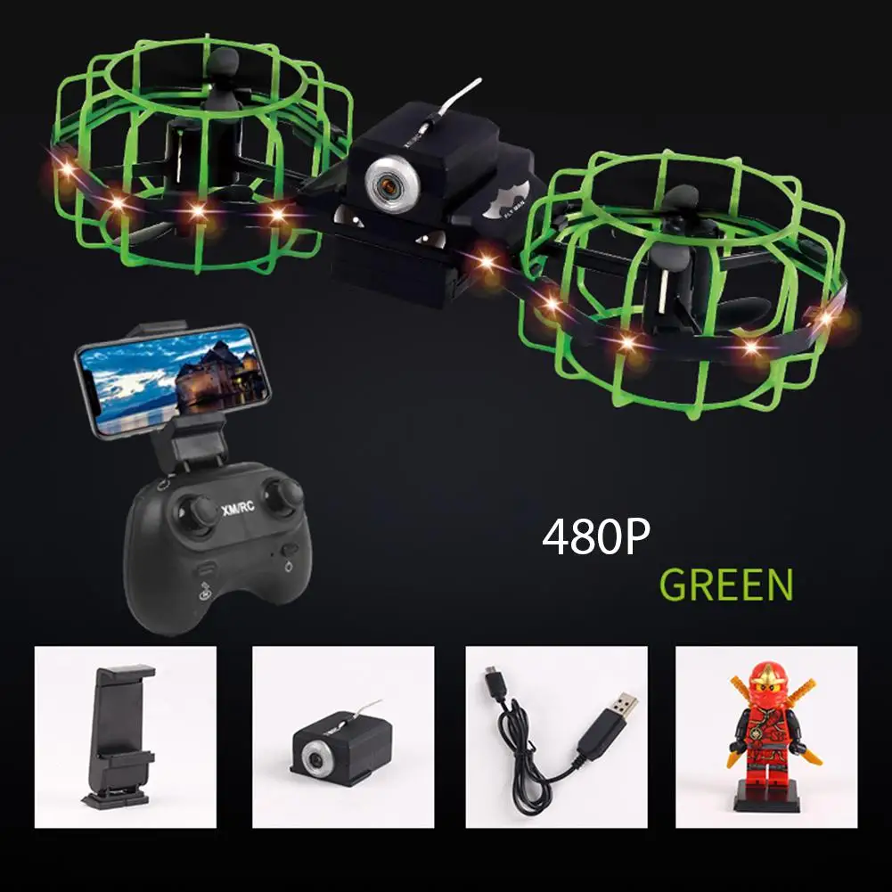 Green 480P aerial Радиоуправляемый квадрокоптер HobbyLane с дистанционным управлением для мобильного телефона в режиме реального времени - Color: Green 480P aerial